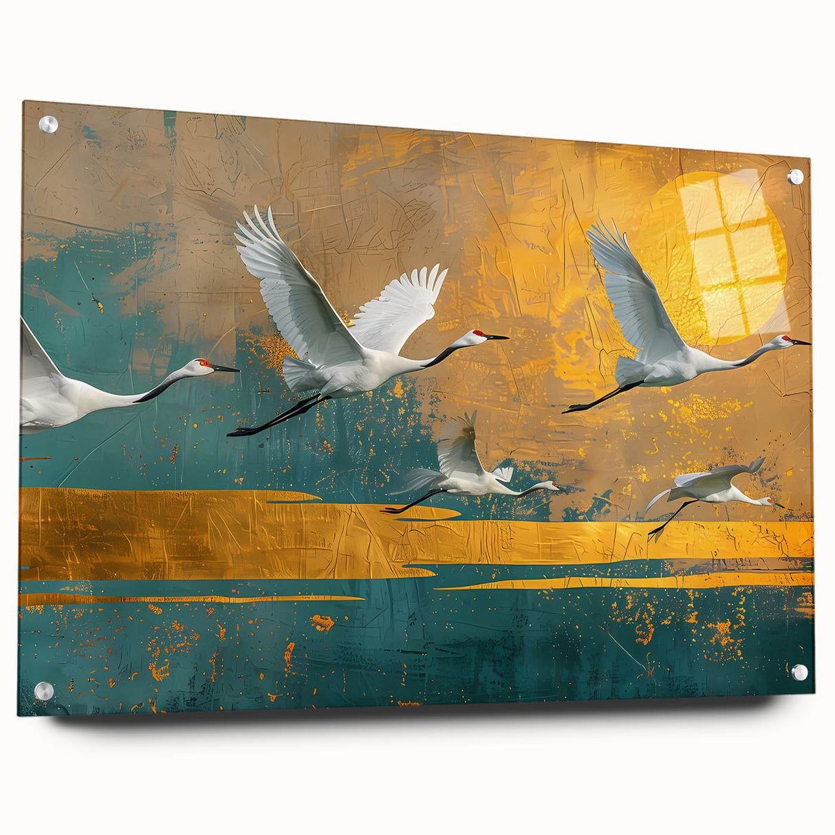 Acrylic glass side view showcasing multiple colorful pins and a modern design, ideal for crafting or art projects, with a sleek finish enhancing its aesthetic appeal.