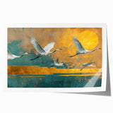 Rolled canvas print showcasing vibrant African tribal art, featuring intricate patterns and bold colors, securely packaged in a durable cardboard tube for safe delivery.