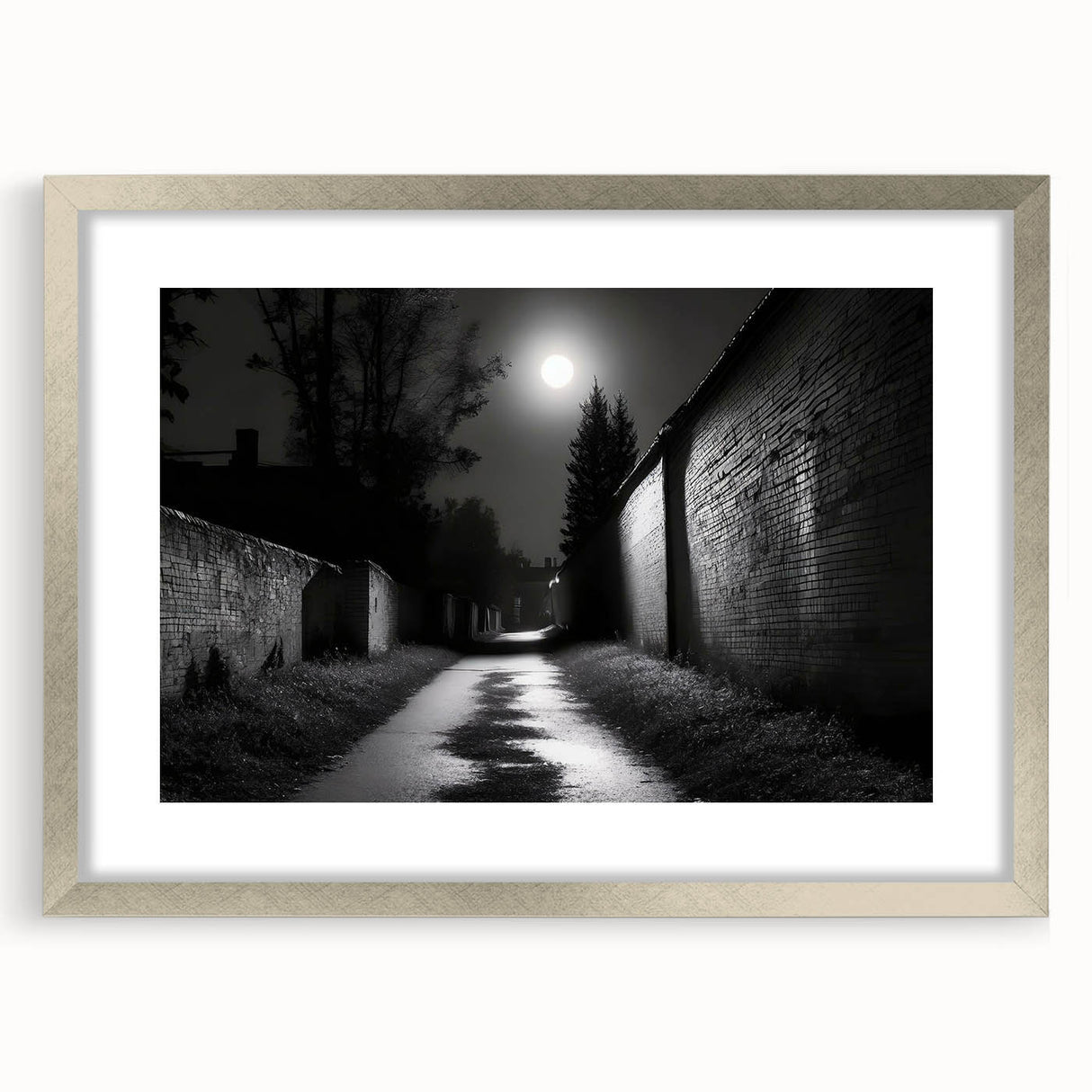 Textured abstract art print in neutral tones on a framed canvas, suitable for bedroom decor.