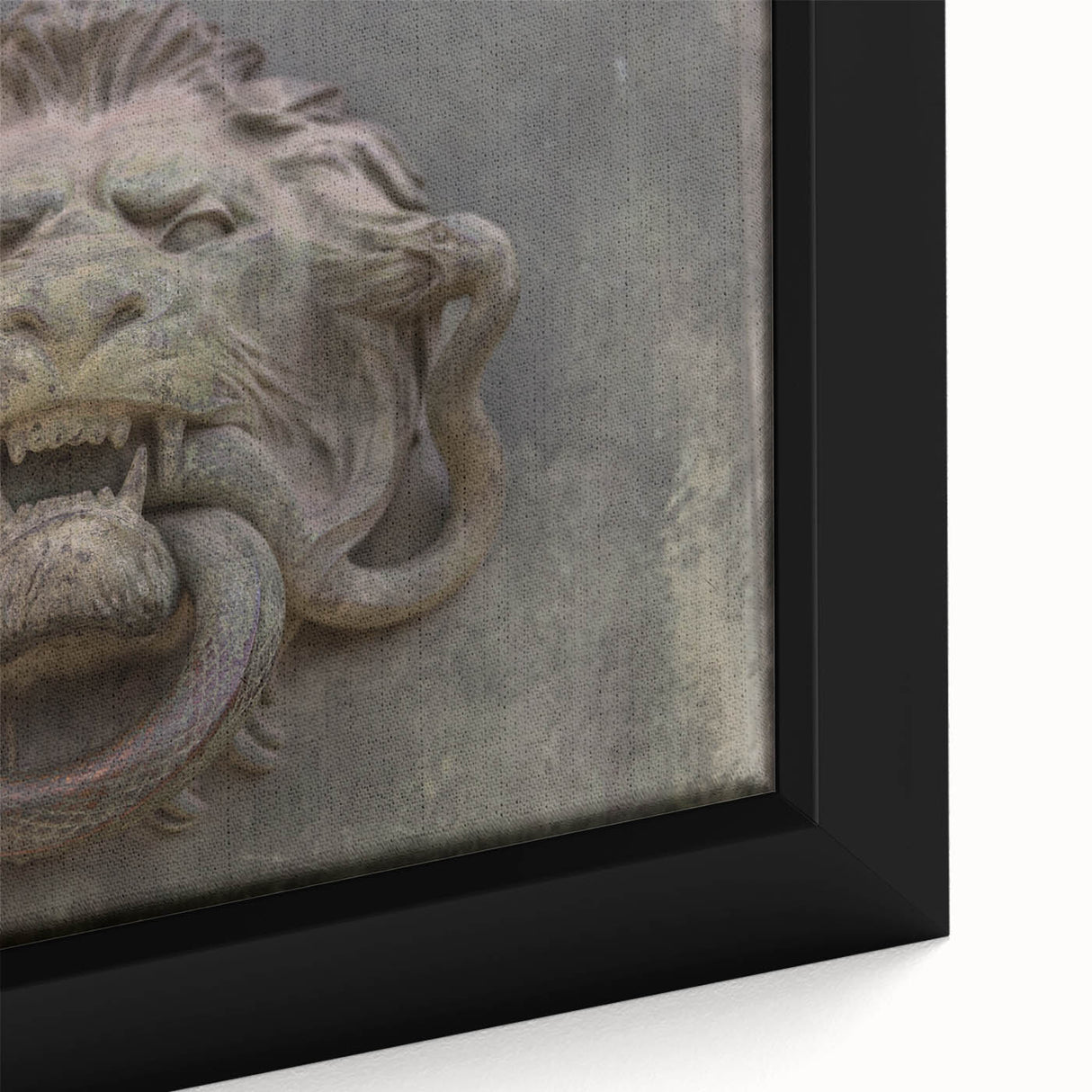 Framed canvas of textured black wall art with colorful abstract patterns, suitable for living room decor.