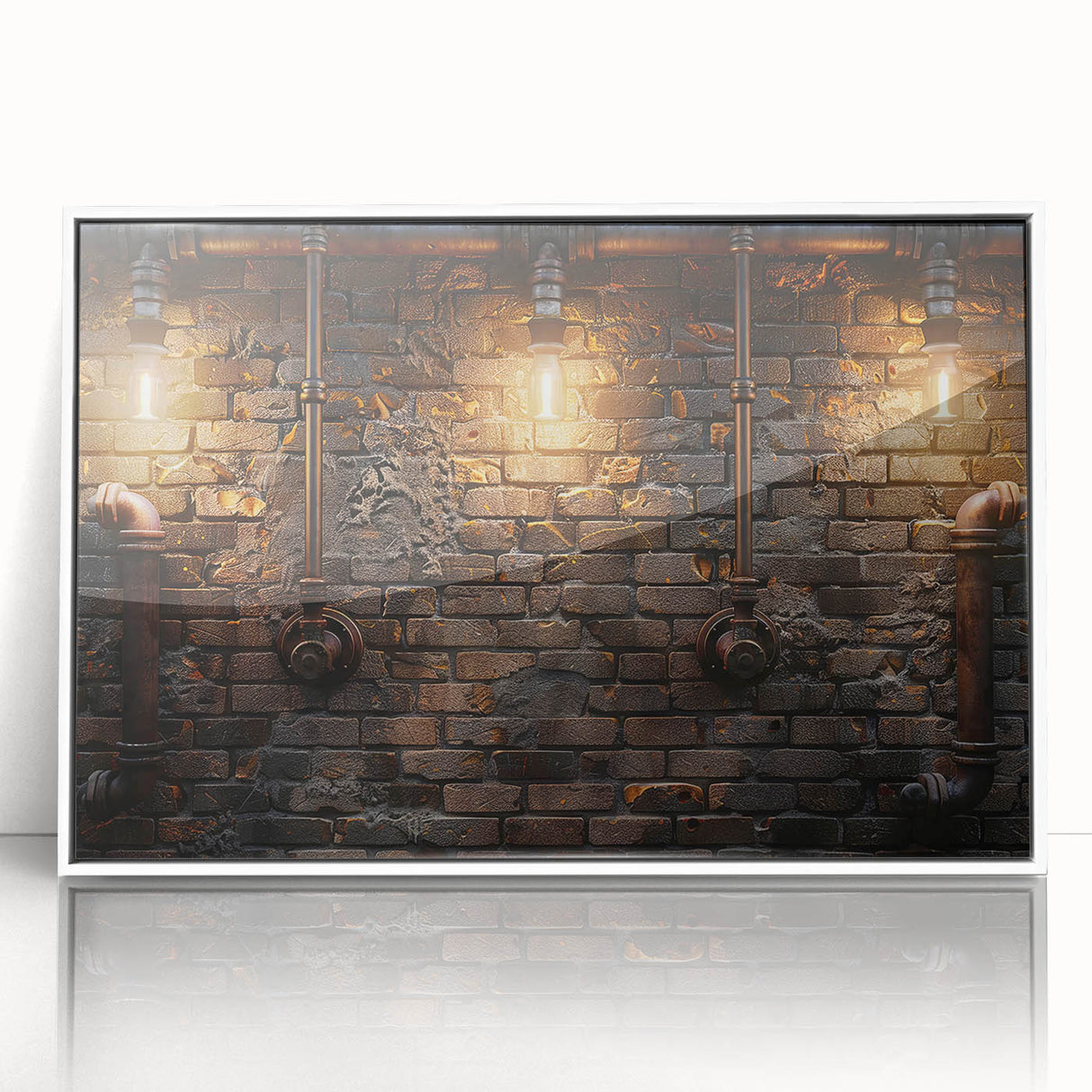 Framed acrylic print of art deco poster featuring geometric shapes in a monochrome palette.