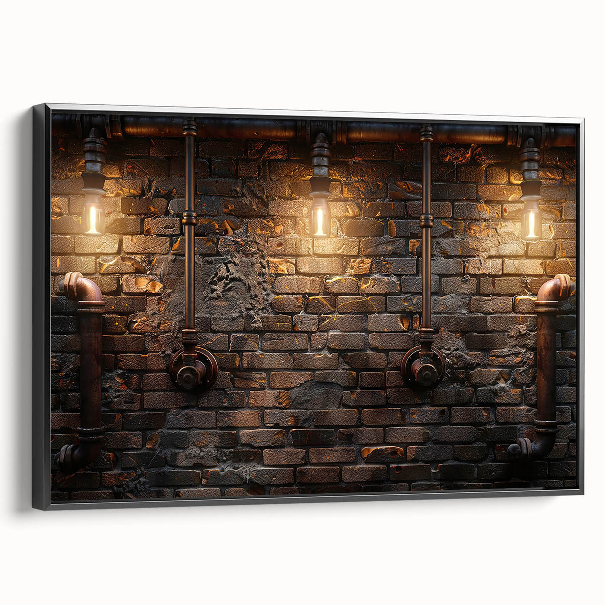 Black and white framed canvas of a serene landscape, ideal for bedroom wall decor.