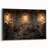Black and white framed canvas of a serene landscape, ideal for bedroom wall decor.