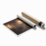 Extra large rolled canvas print featuring a detailed floral art design in soft pastel shades.