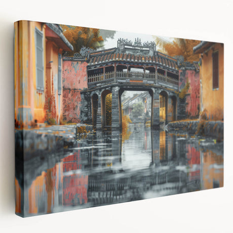 Large abstract canvas art in muted gray and blue tones, ideal for kitchen wall decor.
