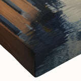Large art on stretched canvas featuring a black and white landscape painting, ideal for bedroom wall decor.