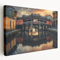 Large abstract art on stretched canvas featuring swirls of blue and gray, ideal for kitchen wall decor.