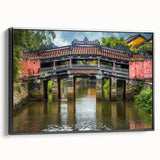 Framed canvas featuring a black and white landscape art painting, ideal for bedroom decor.