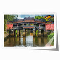 Extra large rolled canvas print of vibrant pink and white floral art.