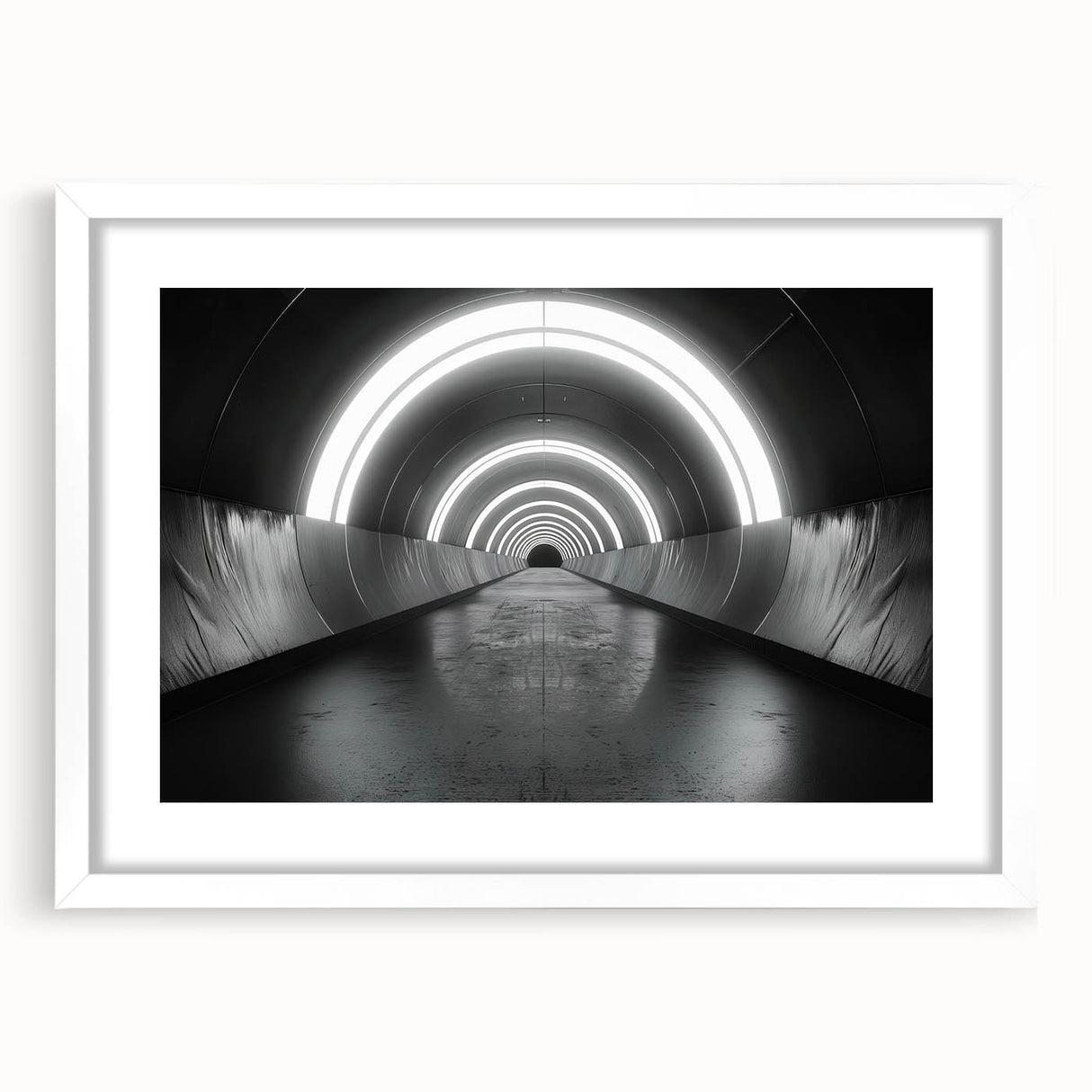 Extra large abstract art print with textured design in neutral tones on a white framed canvas, ideal for living room decor.