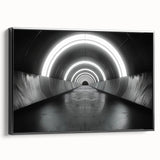 Framed canvas of a black and white vintage landscape painting, ideal for bedroom wall art.