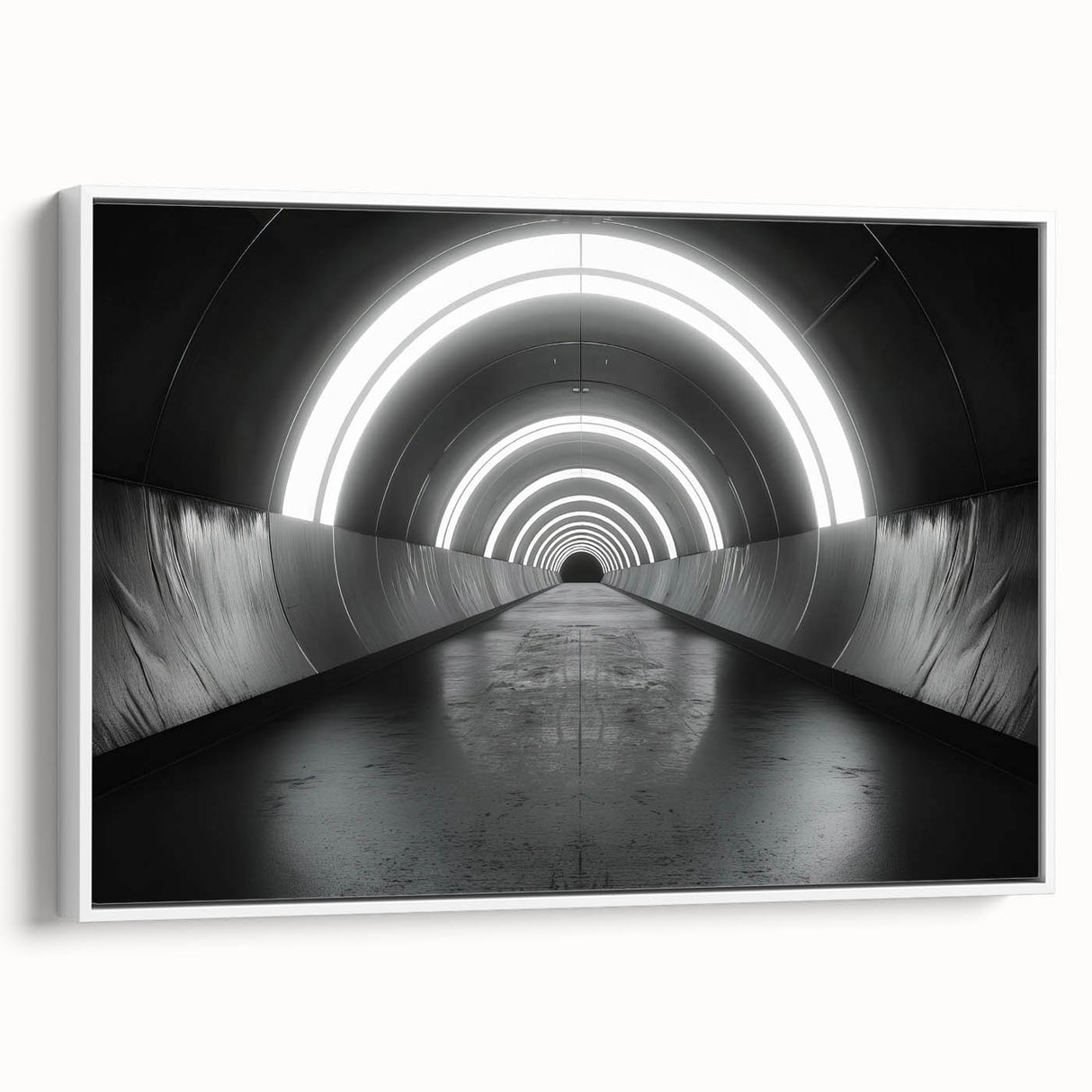 Framed canvas featuring a black and white vintage landscape painting, suitable for bedroom wall art.