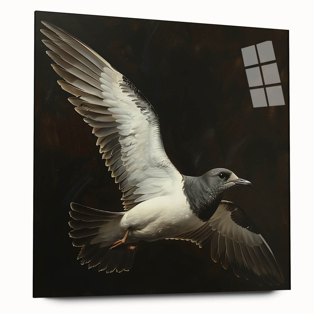 Acrylic glass side view displaying a sleek modern design, featuring a clear surface and polished edges, ideal for elegant home decor or office displays.
