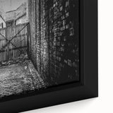 Extra large black wall art on framed canvas featuring a textured, colorful abstract design, ideal for living room decor.