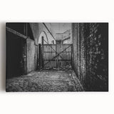 Large black and white abstract canvas print, ideal for kitchen wall art.