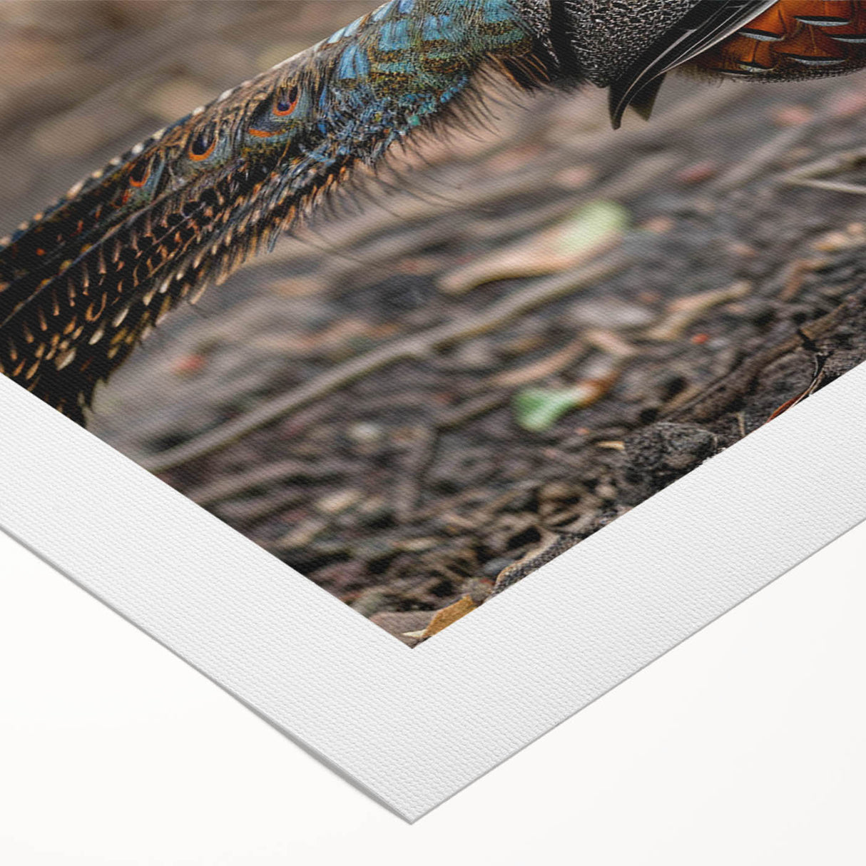 Rolled canvas print showcasing vibrant African tribal art with intricate patterns and textures, securely packaged in a durable cardboard tube for safe transport. The artwork features rich colors and cultural motifs, ideal for home decor enthusiasts and art collectors.