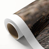 Rolled canvas print showcasing vibrant African tribal wall art, featuring intricate patterns and rich colors, securely packaged in a protective cardboard tube.