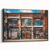Black and white landscape art painting on framed canvas, featuring a serene tree-lined river, suitable for bedroom decor.