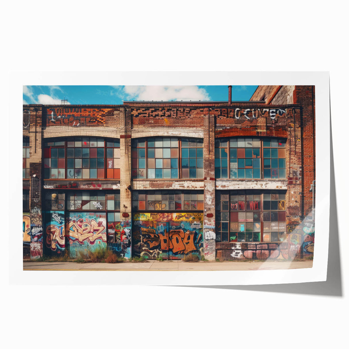Extra large rolled canvas featuring a floral design in vibrant colors, ideal for dining room wall art.