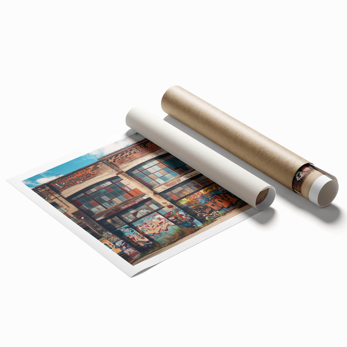 Extra large floral art on rolled canvas, featuring soft pastel hues.