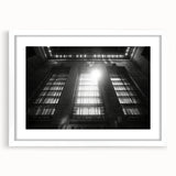 Extra large abstract art print featuring textured swirls in muted earth tones, framed in white, ideal for living room decor.