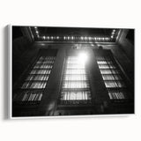 Framed canvas of a black and white vintage landscape painting, ideal for bedroom wall art.