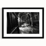 Extra large abstract art print featuring vibrant, textured colors in a black frame, ideal for living room decor.