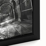 Extra large framed canvas featuring textured black wall art with colorful abstract designs, ideal for living room decor.