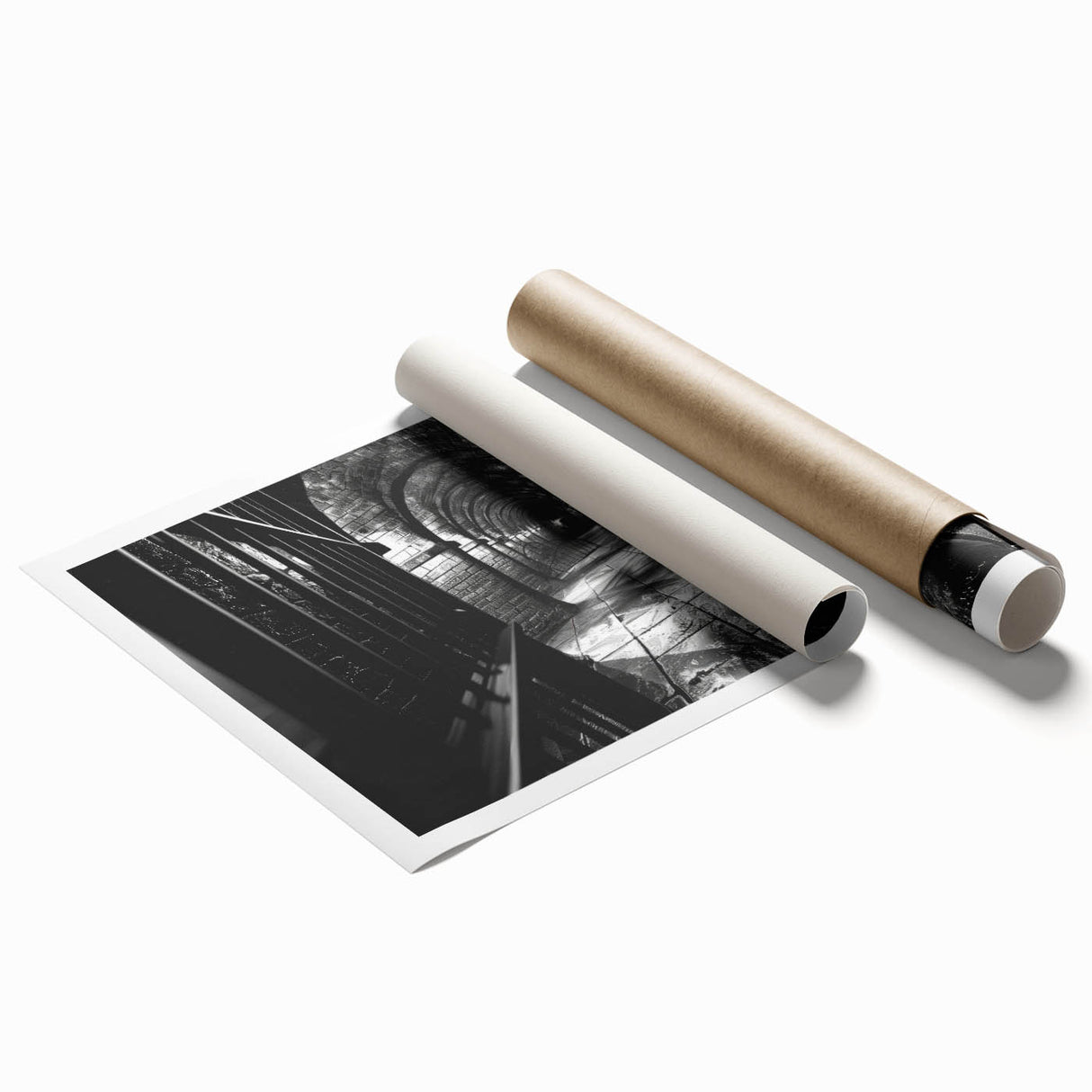 Extra large rolled canvas featuring delicate floral art in soft pastel shades.
