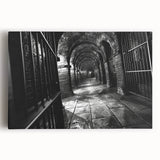Large black and white abstract canvas, featuring fluid shapes, ideal for kitchen wall art.