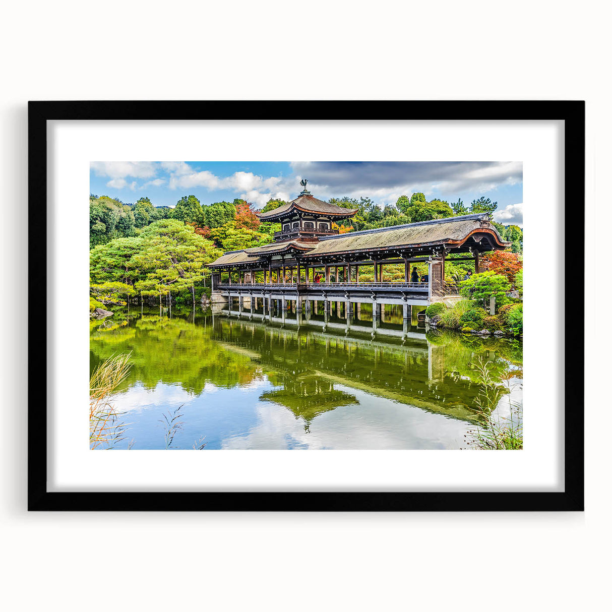 Extra large framed abstract art print featuring a colorful, textured design, ideal for living room decor.