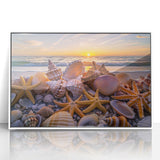 Art deco poster with geometric patterns in muted gold and white, framed acrylic, ideal for nursery wall decor.