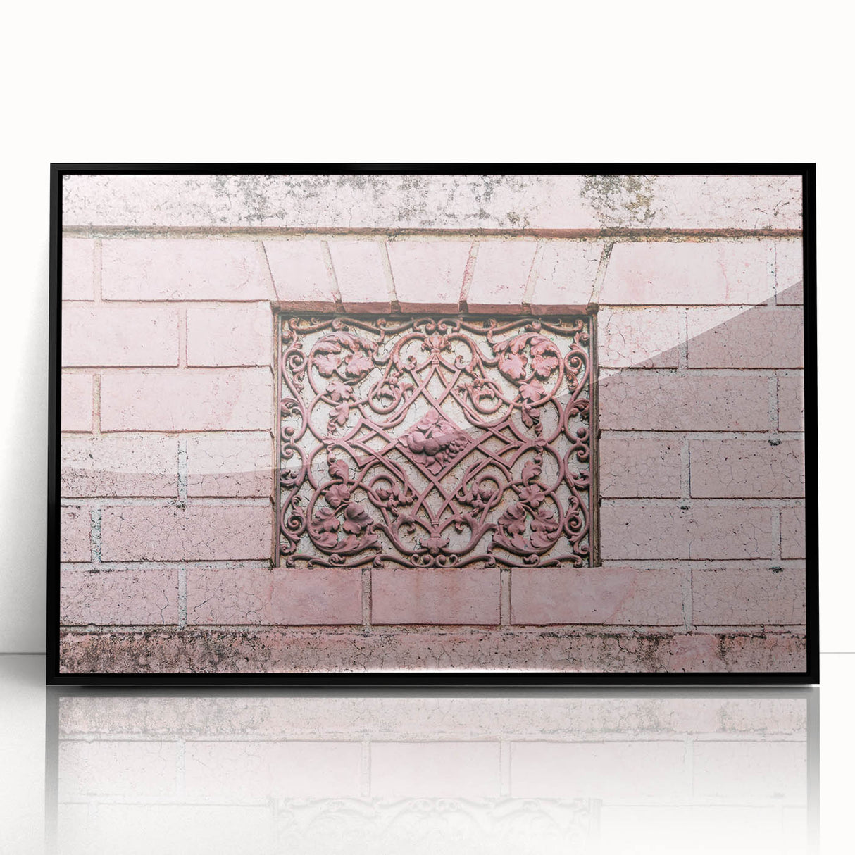 Large abstract wall art in mid-century modernist style.