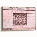 Framed canvas landscape art painting featuring a serene lake scene in muted blues and greens, ideal for bedroom wall decor.