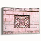 Framed canvas featuring a vintage landscape art painting with vibrant colors on a black background.