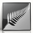 Framed acrylic print showcasing a vibrant, abstract black artwork with a glossy finish, perfect for modern home decor or office aesthetics. Ideal for art enthusiasts seeking stylish interior enhancements.