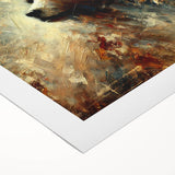 Abstract oil painting of a bear with vibrant colors and expressive brushstrokes, showcasing wildlife artistry on rolled canvas, perfect for modern home decor.