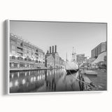 Historic Baltimore Harbor Art - Black and White Cityscape Decor