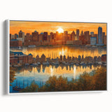 Sunset Baltimore Skyline Art - Warm and Vibrant Cityscape Decor