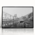 Historic Baltimore Harbor Art - Black and White Cityscape Decor