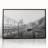 Historic Baltimore Harbor Art - Black and White Cityscape Decor