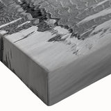 Large black and white landscape art painting of a cityscape on canvas, suitable for bedroom wall decor.