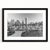 Timeless Baltimore Skyline Art - Black and White Cityscape Decor