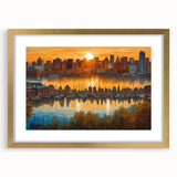 Extra large abstract art print with vibrant blue and gold textured strokes on canvas, ideal for living room decor.