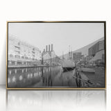 Historic Baltimore Harbor Art - Black and White Cityscape Decor