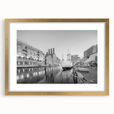 Historic Baltimore Harbor Art - Black and White Cityscape Decor