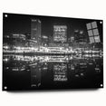 Large abstract wall art featuring swirling blue and gray tones on canvas, suitable for bedroom or dining room decor.