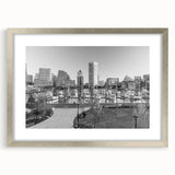 Timeless Baltimore Skyline Art - Black and White Cityscape Decor