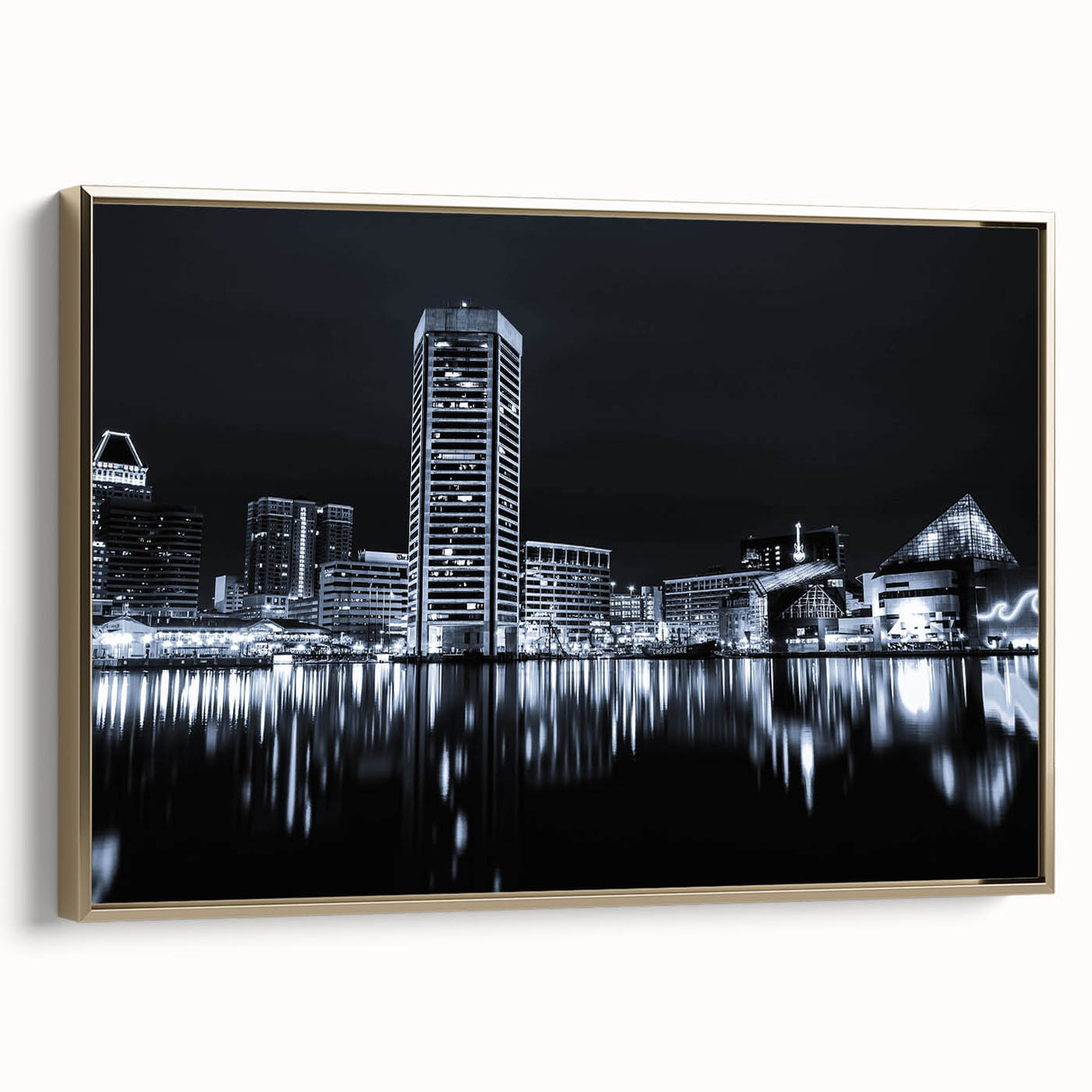 Vintage poster art of a cityscape in black and grey tones on canvas, suitable for bedroom wall decor.