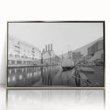 Historic Baltimore Harbor Art - Black and White Cityscape Decor